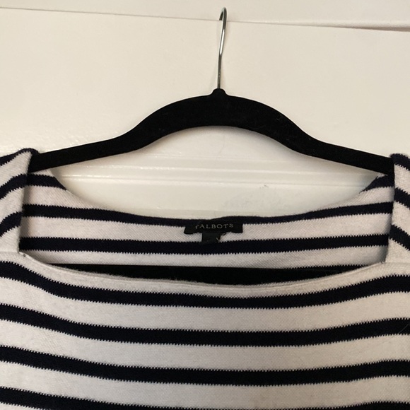 Black & White Striped Talbots Casual Dress Size XL Barely Worn - Picture 4 of 6